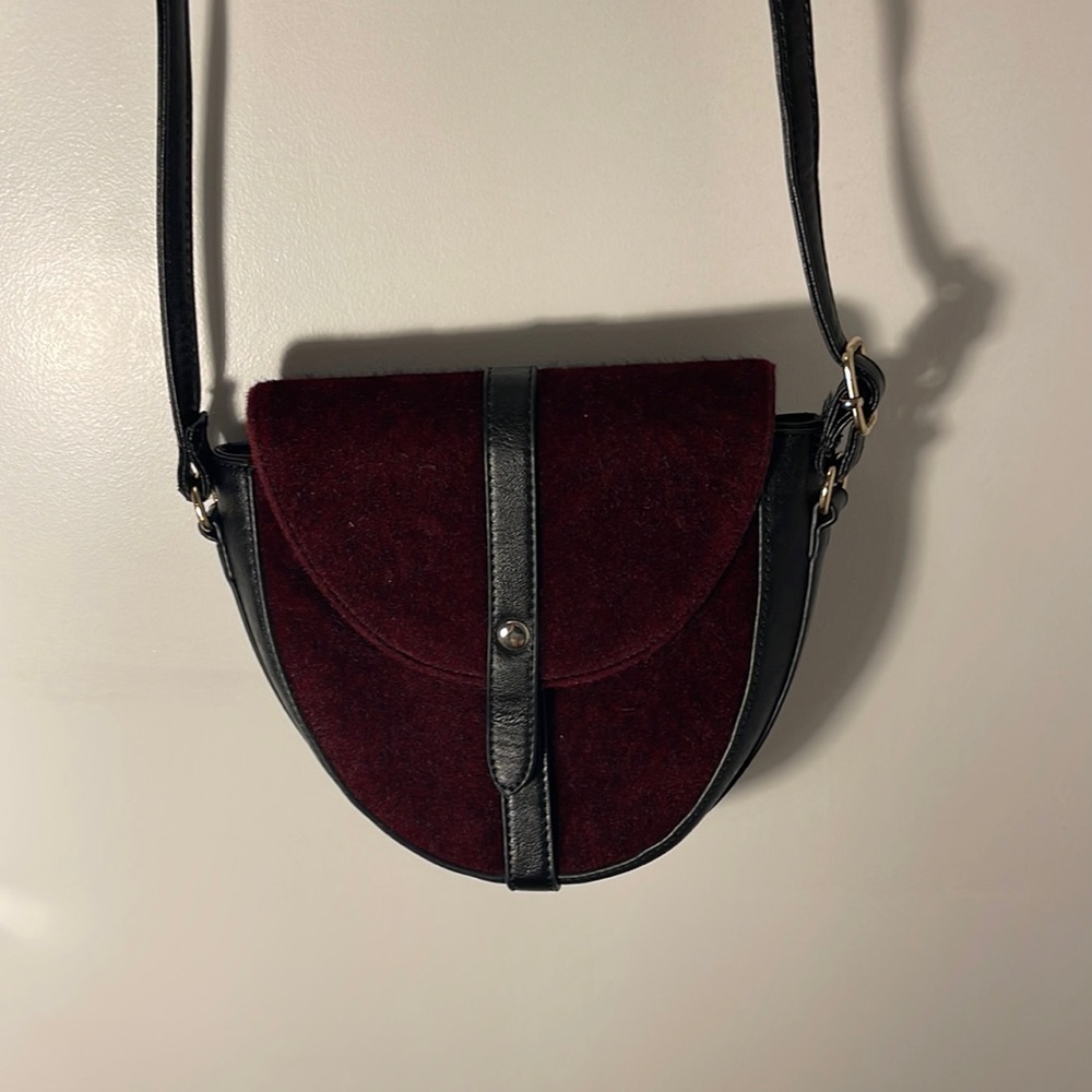 Leather and suede purse